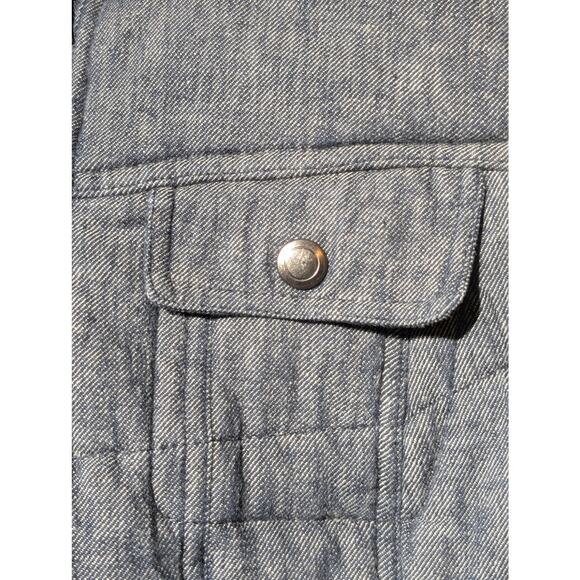 Christopher & Banks Front Zip Puff Denim Look Vest Womens' Size M - Picture 6 of 11